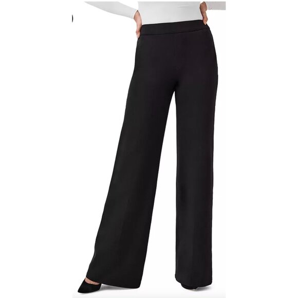 SPANX Supersmootm Perfect Fit Stretch-ponte Wide-leg pants, Size Large - Picture 1 of 16